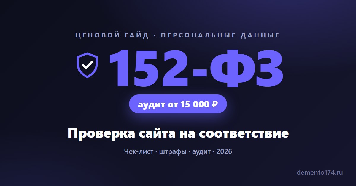 Соответствие сайта 152-ФЗ: как проверить самому и сколько стоит аудит